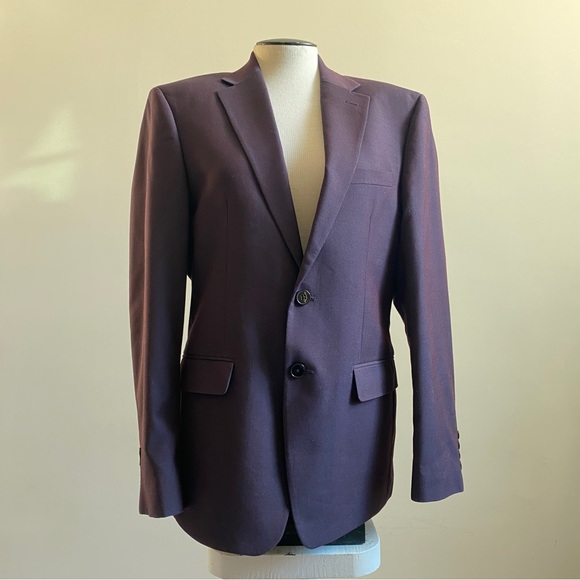 Calvin Klein suit blazer eggplant / Aubergine - Picture 3 of 14
